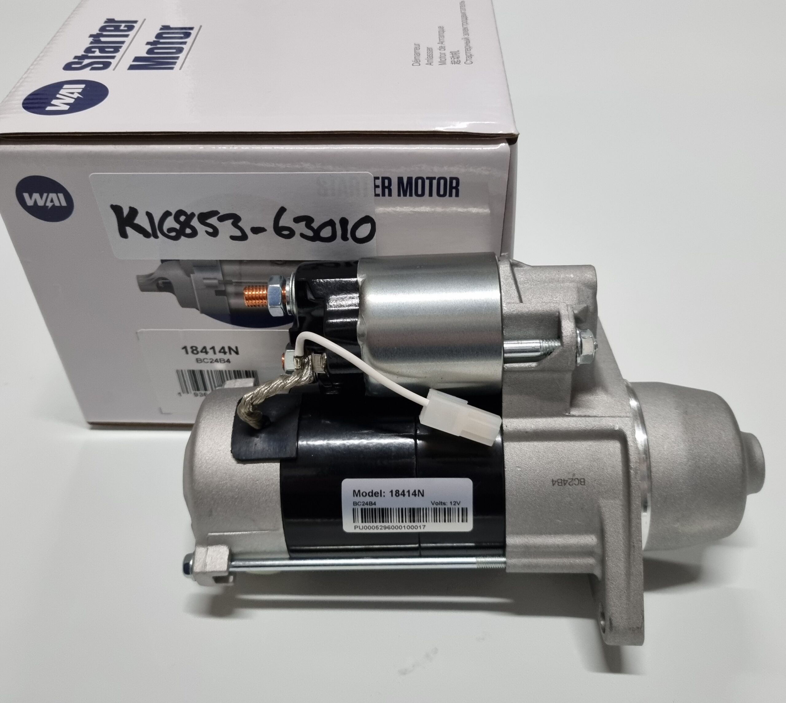 New Starter Motor For Kubota M105 M108 M6040 M6800 Tractors - 1C010-63010, 18398